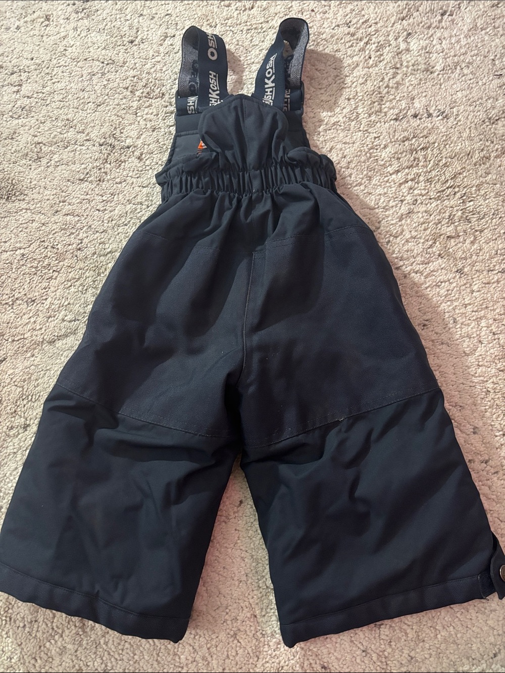 OshKosh B'gosh Navy Toddler Snow Pants  Bib Overalls Size 12m - Picture 4 of 8